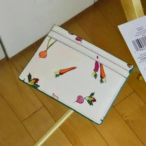 Kate Spade KH804 Harvest Time Garden Print Small Slim Card Holder - Picture 4 of 5